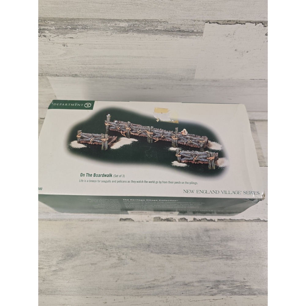 Dept 56 New England Village On The Boardwalk 3 Piece Set 56.56680 Seagulls Boxed
